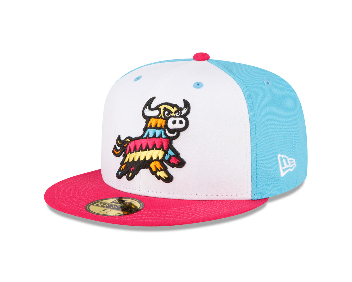 Erie SeaWolves NEC Piñatas Pink/Blue Alt 59FIFTY – Erie SeaWolves