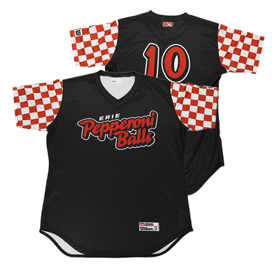 Erie SeaWolves Game-Issued Pepperoni Balls Jersey - #10
