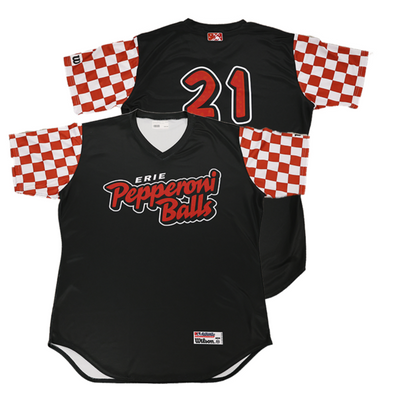 Erie SeaWolves Game-Issued Pepperoni Balls Jersey - #21