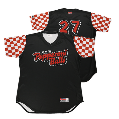 Erie SeaWolves Game-Issued Pepperoni Balls Jersey - #27