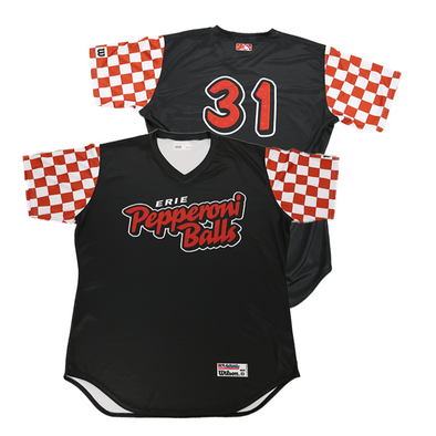 Erie SeaWolves Game-Issued Pepperoni Balls Jersey - #31