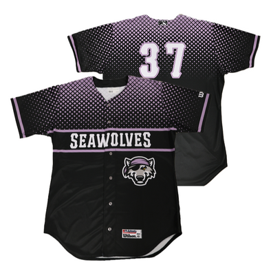 Erie SeaWolves Game-Issued Strike Out Cancer Jersey - #37