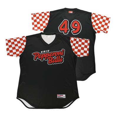 Erie SeaWolves Game-Issued Pepperoni Balls Jersey - #49