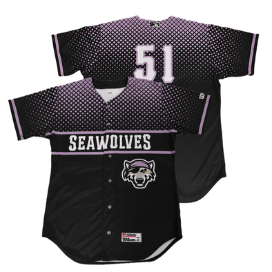 Erie SeaWolves Game-Issued Strike Out Cancer Jersey - #51
