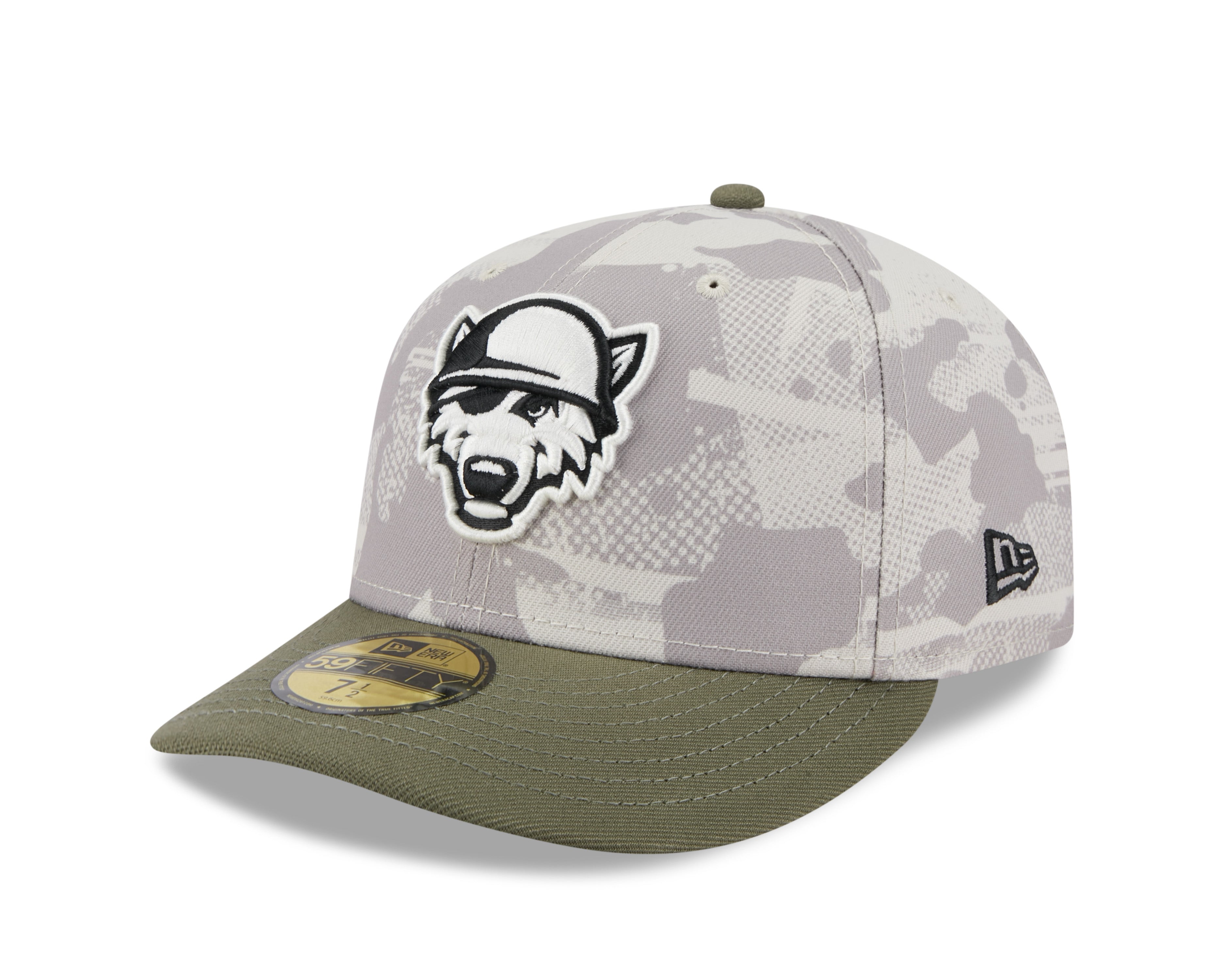 NE☆Erie SeaWolves 2025 独立記念日 59FIFTY タイガース傘下 Erie SeaWolves NEC 2025 Armed Forces 59FIFTY On-Field Cap