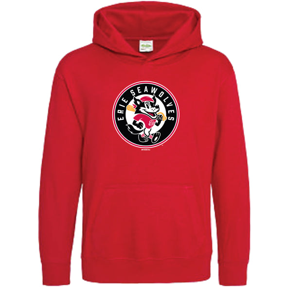 Erie SeaWolves BR Youth Fauxback Rounded Hood