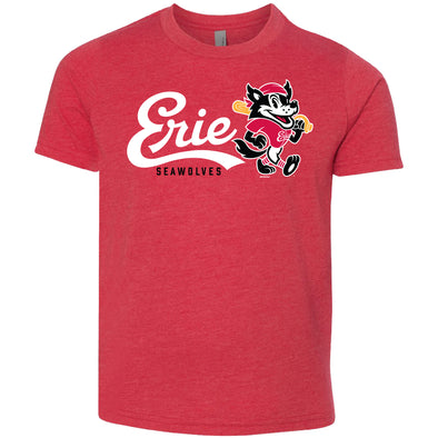 Erie SeaWolves BR Youth Fauxback Primary Tee