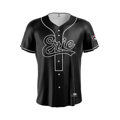 Erie SeaWolves OT Fauxback Black Jersey