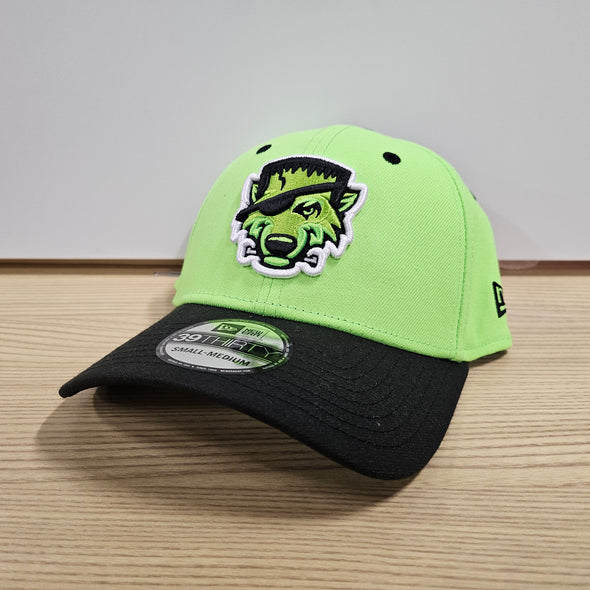 Erie SeaWolves NEC FrankenWolf Green Alt 39THIRTY Stretch-Fit Cap