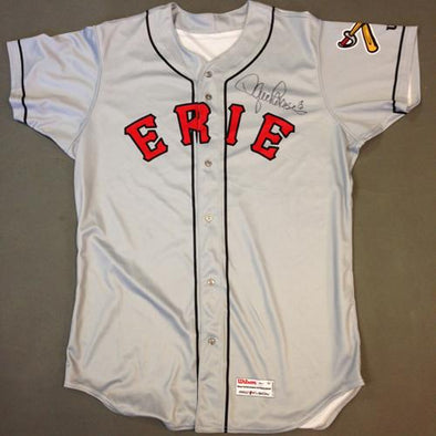 Erie SeaWolves 2016 Erie SeaWolves Autographed Game Worn Lance Parrish Gray Jersey #13