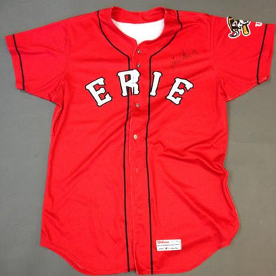 Erie SeaWolves 2016 Erie SeaWolves Autographed Game Worn Lance Parrish Red Jersey #13